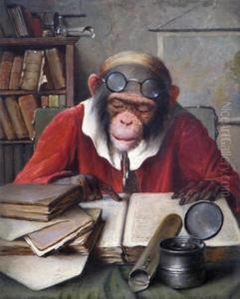 Le Bibliophile Oil Painting by Joseph, Jos. Schippers