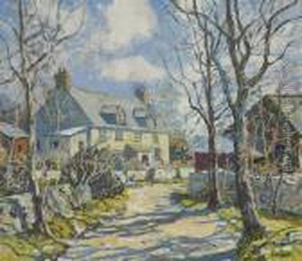 Frosty Morning Oil Painting by Walter Elmer Schofield
