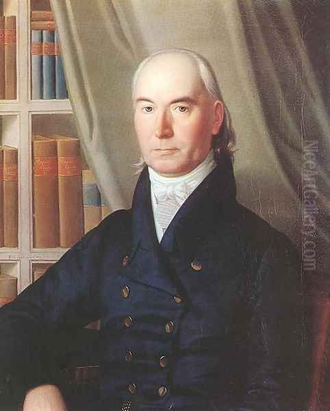 Bene Ferenc orvosprofesszor kepmasa, 1825 Oil Painting by Vilmos Egger