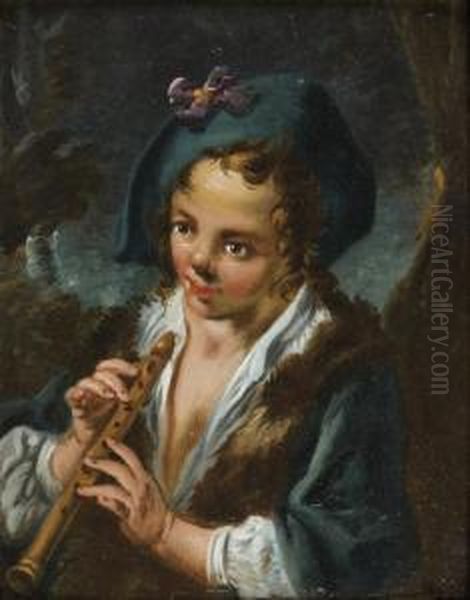 Le Joueur De Flute Oil Painting by Joseph Conrad Seekatz