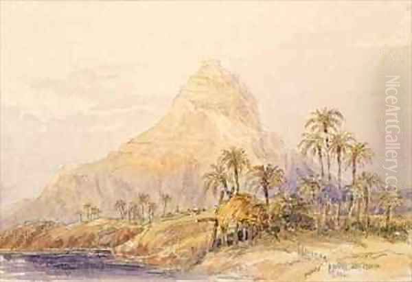 Extinct volcano between El Deir and Abu Simbel Egypt Oil Painting by Arthur Sherwood Edwards