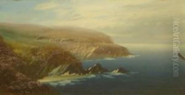 West-country Coastal Scene Oil Painting by John Shapland