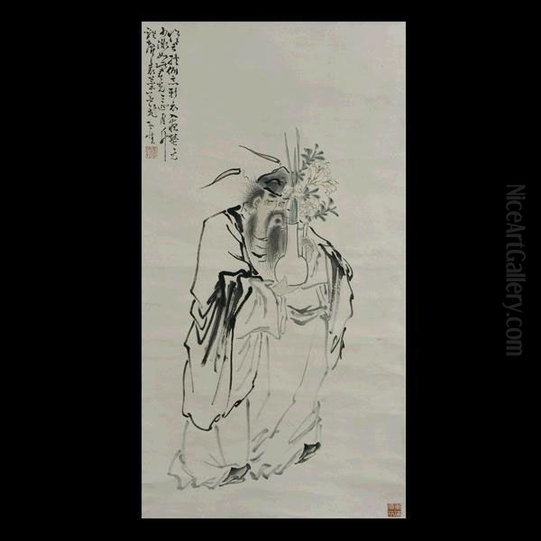 Hanging Scroll Oil Painting by Huang Shen