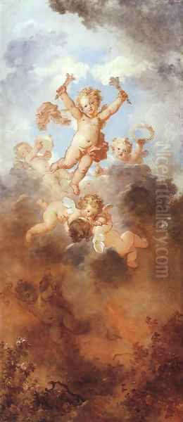 The Progress of Love 1771-1773 Oil Painting by Jean-Honore Fragonard