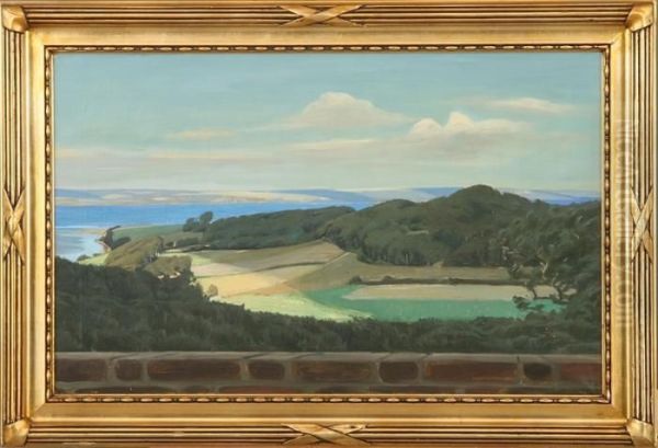 Landscape Scenery From Munkebjerg Oil Painting by Harald Slott-Moller