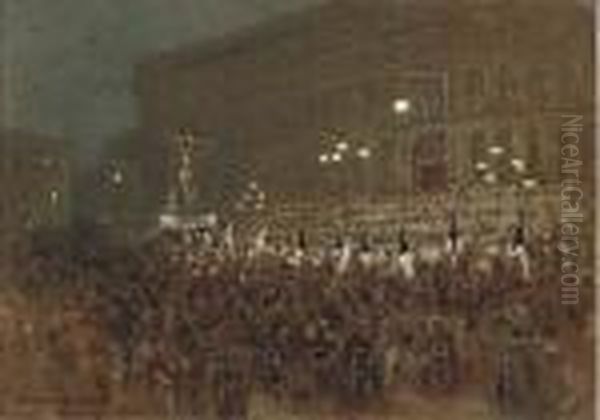 A Religious Procession, Seville Oil Painting by Garden Grant Smith