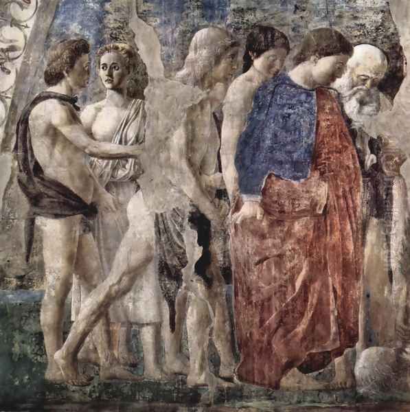 Death of Adam (detail) 3 Oil Painting by Piero della Francesca