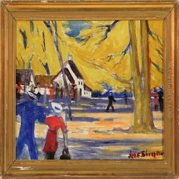 View From Dyrehavsbakken Oil Painting by Jens Sorensen