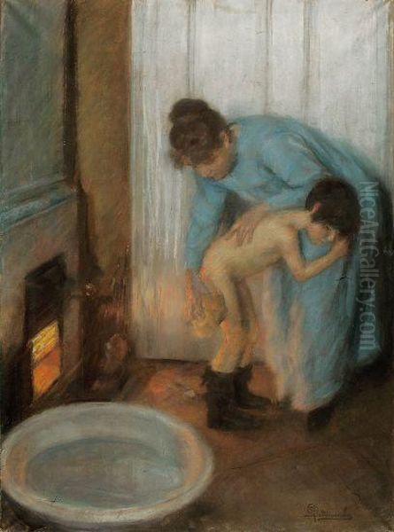 Il Bagnetto Oil Painting by Giovanni Sottocornola