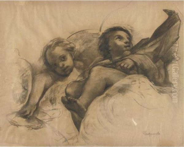 Studio Per Putti Oil Painting by Giovanni Sottocornola