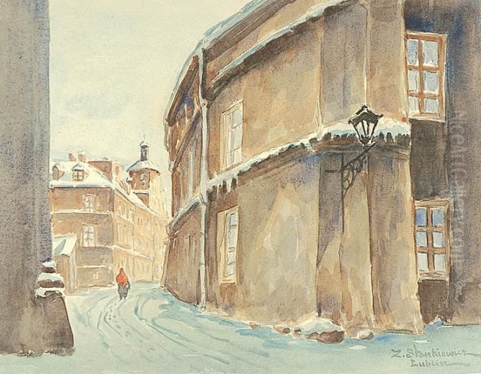 Pejzaz Z Lublina Oil Painting by Zofia Stankiewicz