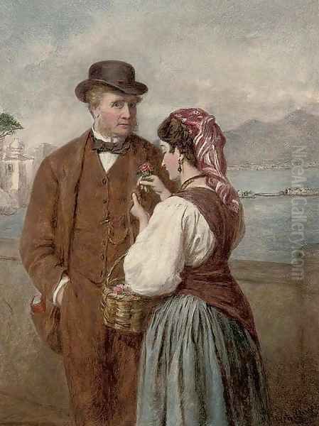 Neapolitan flower girl Oil Painting by William Powell Frith