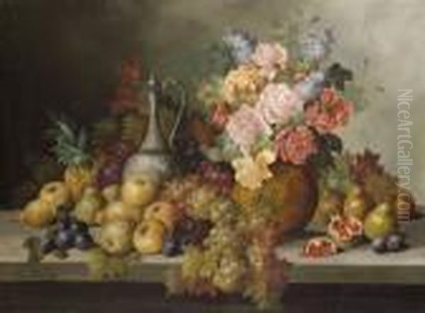 Gazdag Csendelet Oil Painting by Konstantin Stoitzner