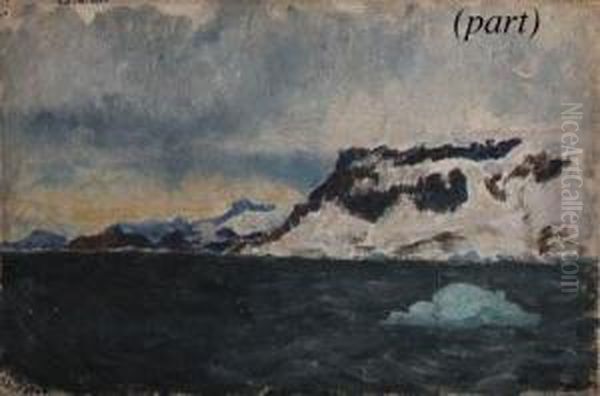 Four Swedish Antarctic Expedition Field Sketches: Oil Painting by Frank Wilbert Stokes