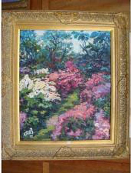 L Allee Fleurie - Oil Painting by Johann Alexander Thiele