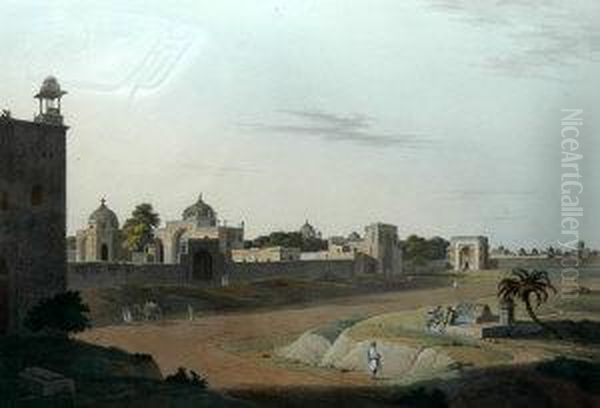 View At Delhi, Near The Mausoleum Of Humaioon Oil Painting by Thomas, of Pall Mall Butler