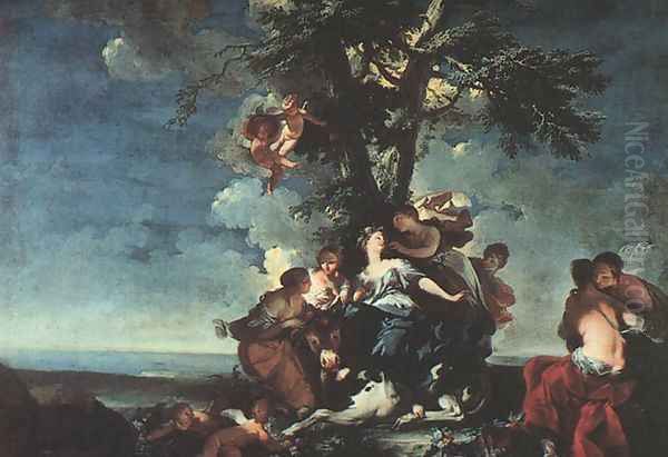 The Rape of Europa 1720-40 Oil Painting by Giovanni Domenico Ferretti