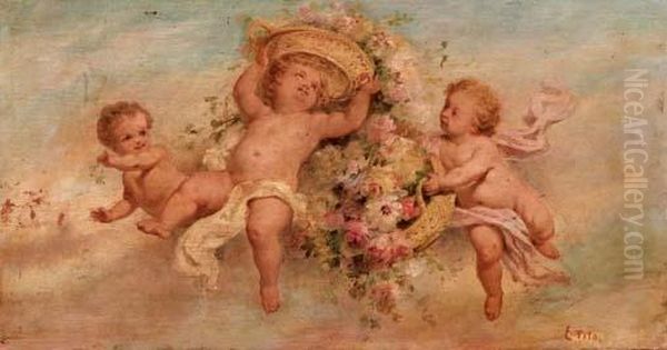 Girotondo Oil Painting by Ettore Tito