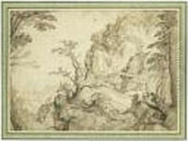 Paysage De Montagne Oil Painting by Lodovico Pozzoserrato (see Toeput, Lodewijk)