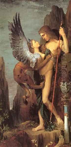Oedipus And The Sphinx Oil Painting by Francois-Xavier Fabre