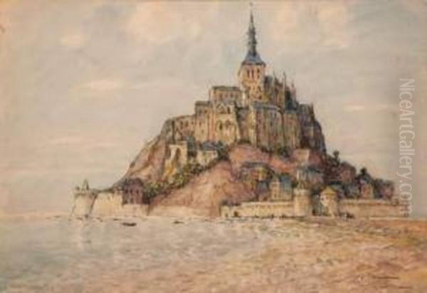Le Mont Saint Michel Oil Painting by Fernand Fortune Truffaut