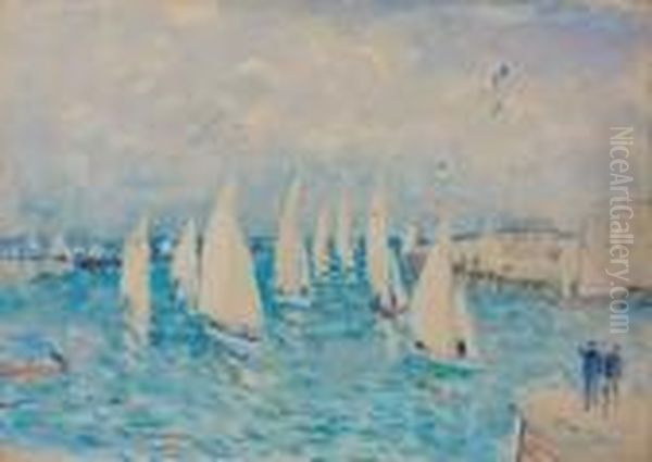 Les Regates Oil Painting by Fernand Fortune Truffaut
