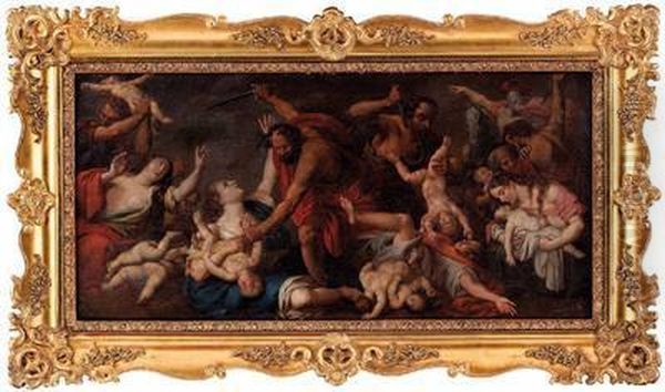 Der Bethlehemitische Kindermord Oil Painting by Alessandro Turchi