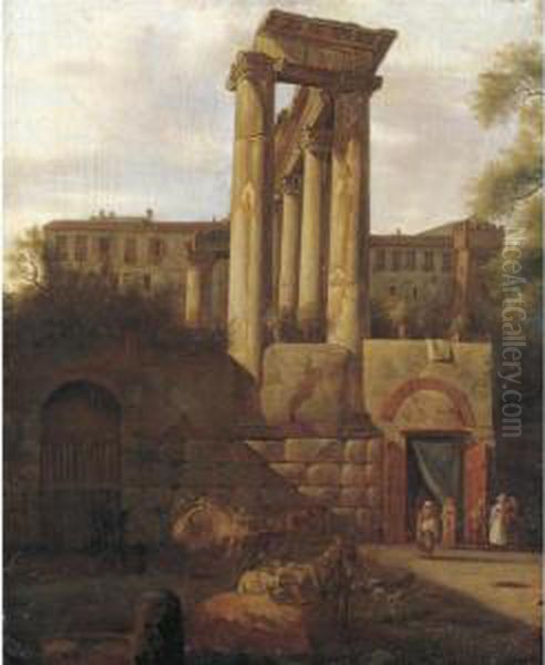 Roman Landscape Oil Painting by Lancelot Theodore Turpin De Crisse