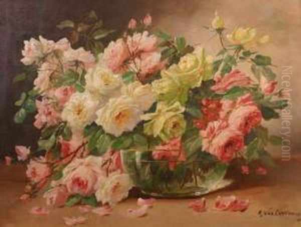 Bouquet De Roses by Edmond Van Coppenolle