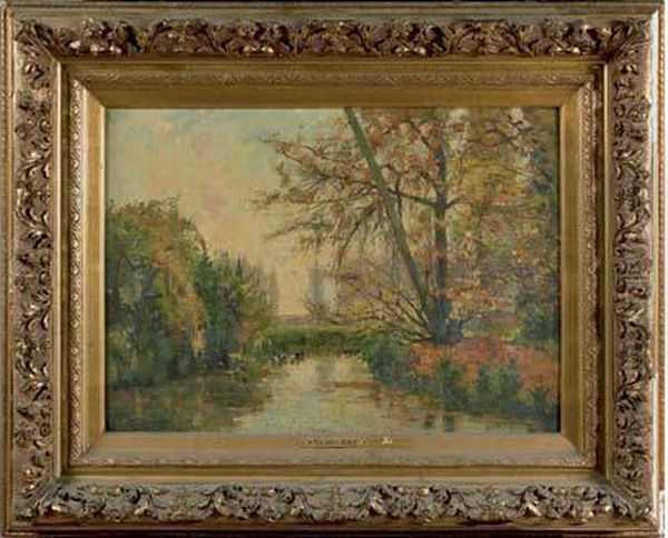 Canards Sur La Riviere Oil Painting by Frans Van Damme