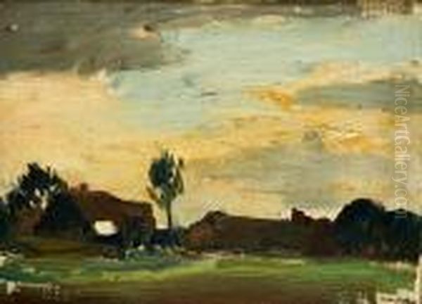 Paysage A Schilde Oil Painting by Albert Van Dyck
