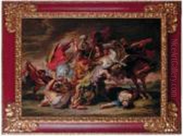 La Caza Del Leon Oil Painting by Willem Van Herp