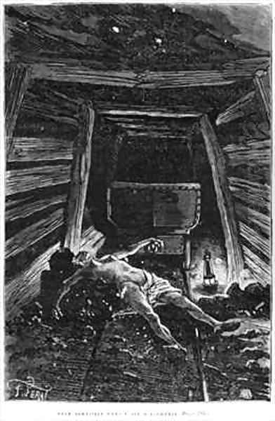 Elle agonisait dans lair dasphyxie Oil Painting by Jules Ferat