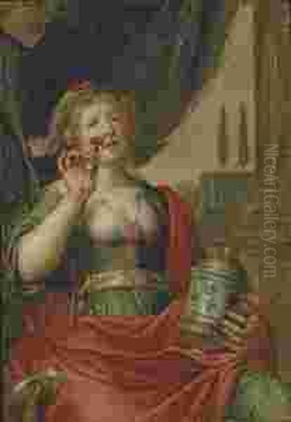 Artemise Portant Les Cendres Du Roi Mausole Oil Painting by Pieter van Lint
