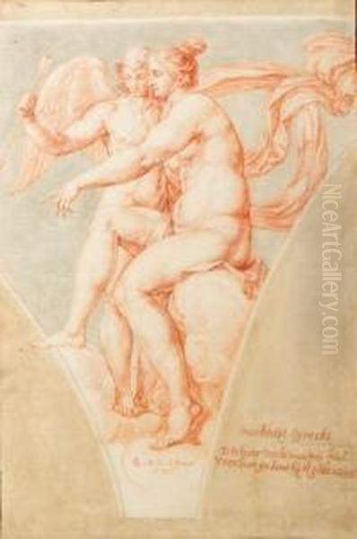 Venus And Cupid; Cupid And 
Jupiter; Venus In Her Chariot; Mercuryand Psyche; Venus And Juno Seeking
 Advice From Ceres; Venus Andjupiter; And Cupid And The Three Graces Oil Painting by Pieter van Lint