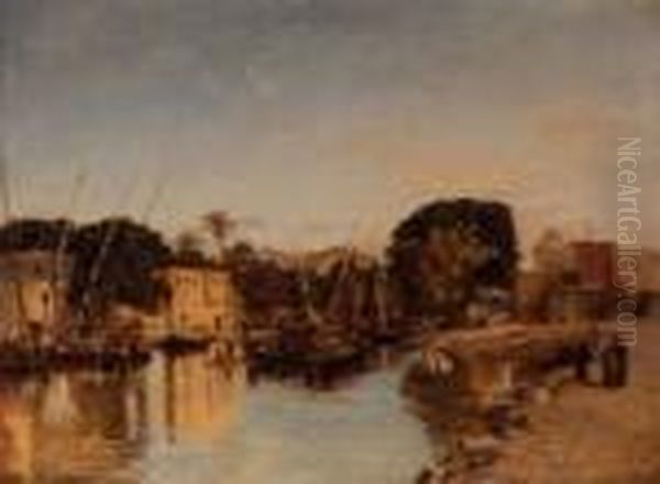 Mahmoudieh Canal Oil Painting by John Jnr. Varley