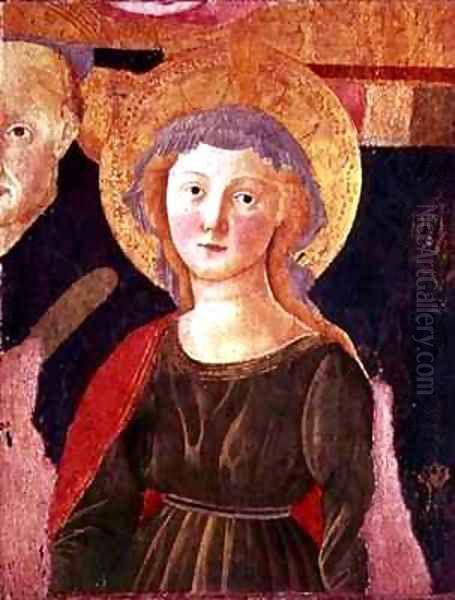 St Peter Martyr and a Female Saint Oil Painting by Pier Francesco Fiorentino