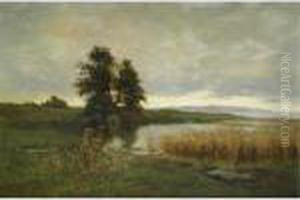 A View To The Sea Oil Painting by Achille Vertunni