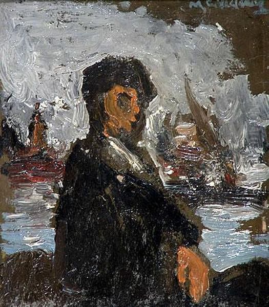Figura Oil Painting by Miguel Carlos Victorica