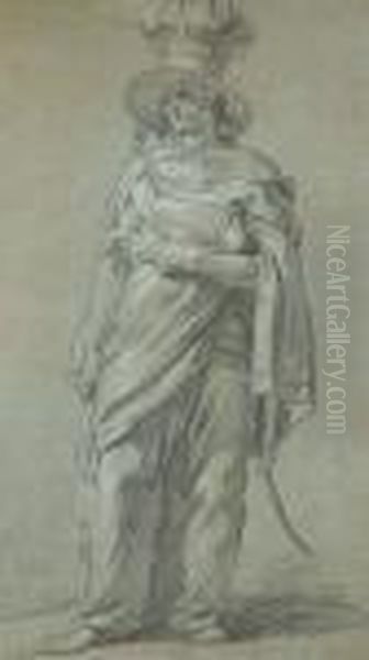 Un Turc Tenant Un Sabre Oil Painting by Joseph-Marie Vien