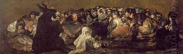 The Great He-Goat Oil Painting by Francisco Goya Fuendetodos