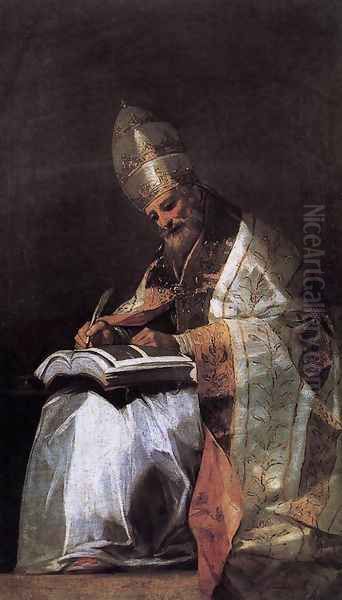 St Gregory Oil Painting by Francisco Goya Fuendetodos