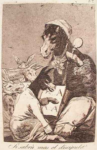 Might Not the Pupil Know More? Oil Painting by Francisco Goya Fuendetodos