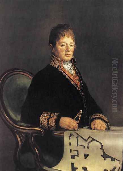 Portrait of Juan Antonio Cuervo Oil Painting by Francisco Goya Fuendetodos