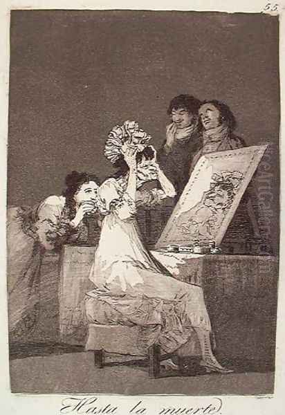 Until Death Oil Painting by Francisco Goya Fuendetodos