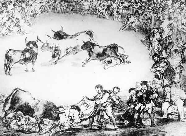 Spanish Entertainment Oil Painting by Francisco De Goya y Lucientes