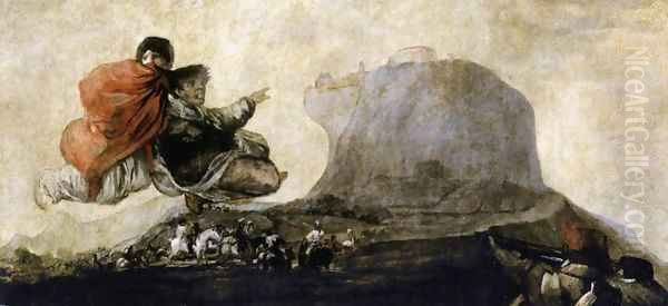 Asmodea 2 Oil Painting by Francisco Goya Fuendetodos