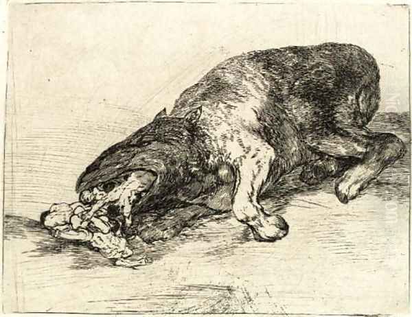 Fiero monstruo Oil Painting by Francisco Goya Fuendetodos