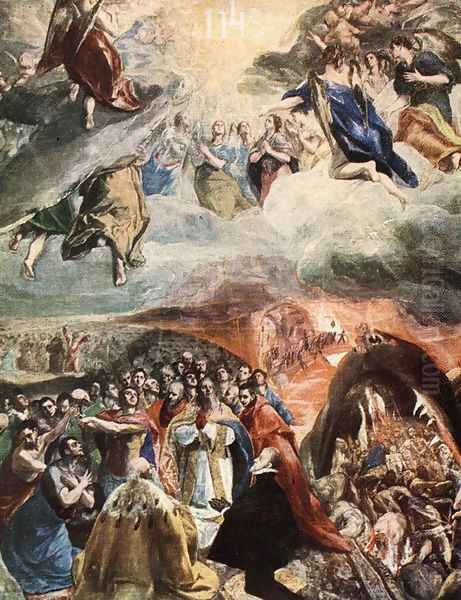 Adoration of the Name of Jesus (Dream of Philip II) Oil Painting by El Greco (Domenikos Theotokopoulos)