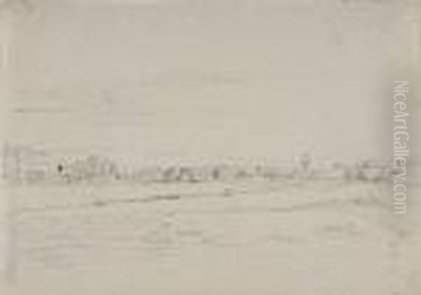 Oberbayerische Landschaft. 1846 Oil Painting by Wilhelm Alexander W. Von Kobell